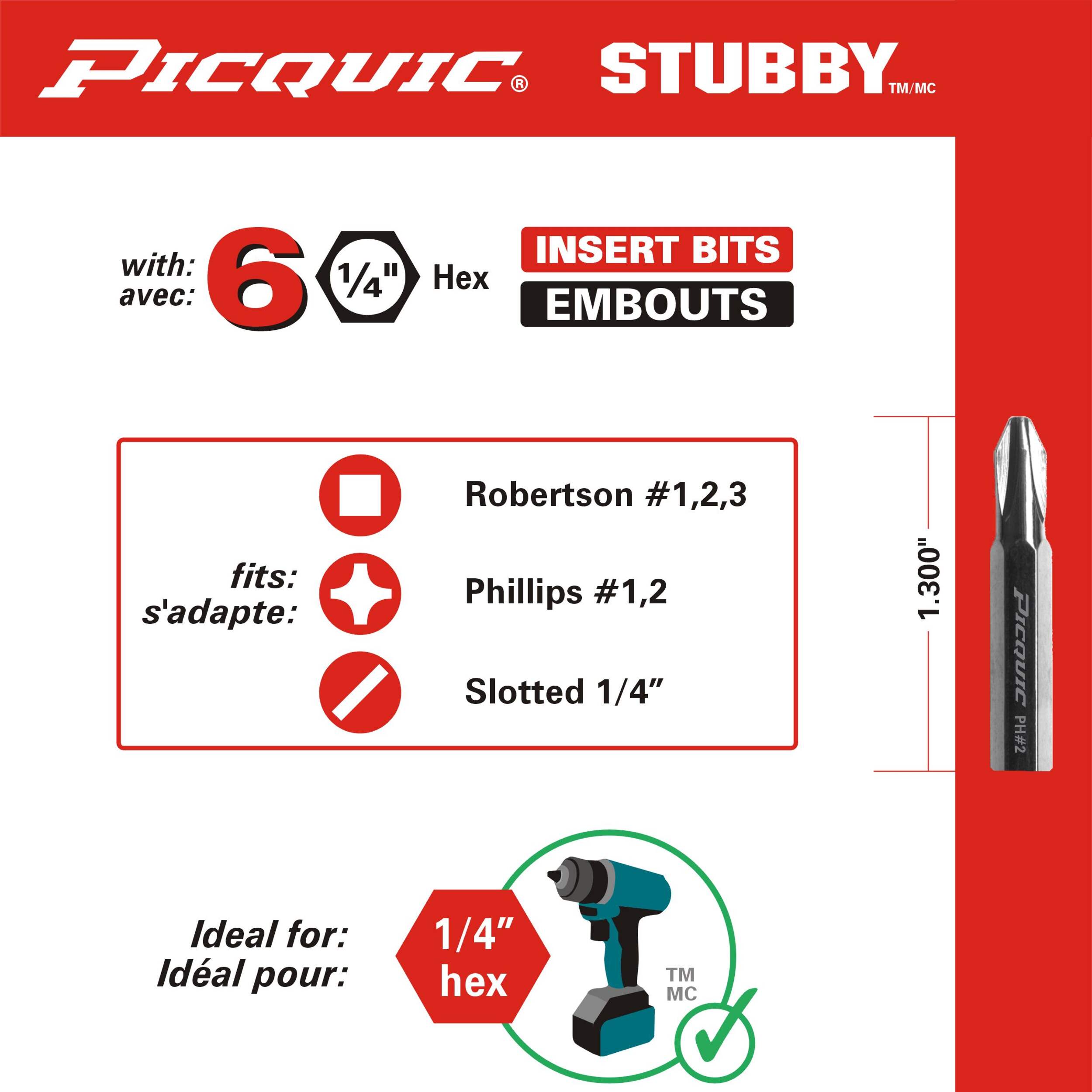 Picquic Stubby MultiBit Screwdriver Canadian Tire