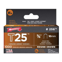 Agrafes à couronne arrondie T25 Arrow, paq. 1000, choix de tailles