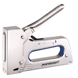 Mastercraft Heavy-Duty Manual Stapler Gun, Rear Loading, Insulated Grip, Fits T-50 or Equivalent 1/4-9-15-in Staples Front_Three_Fourths_Angled_Left