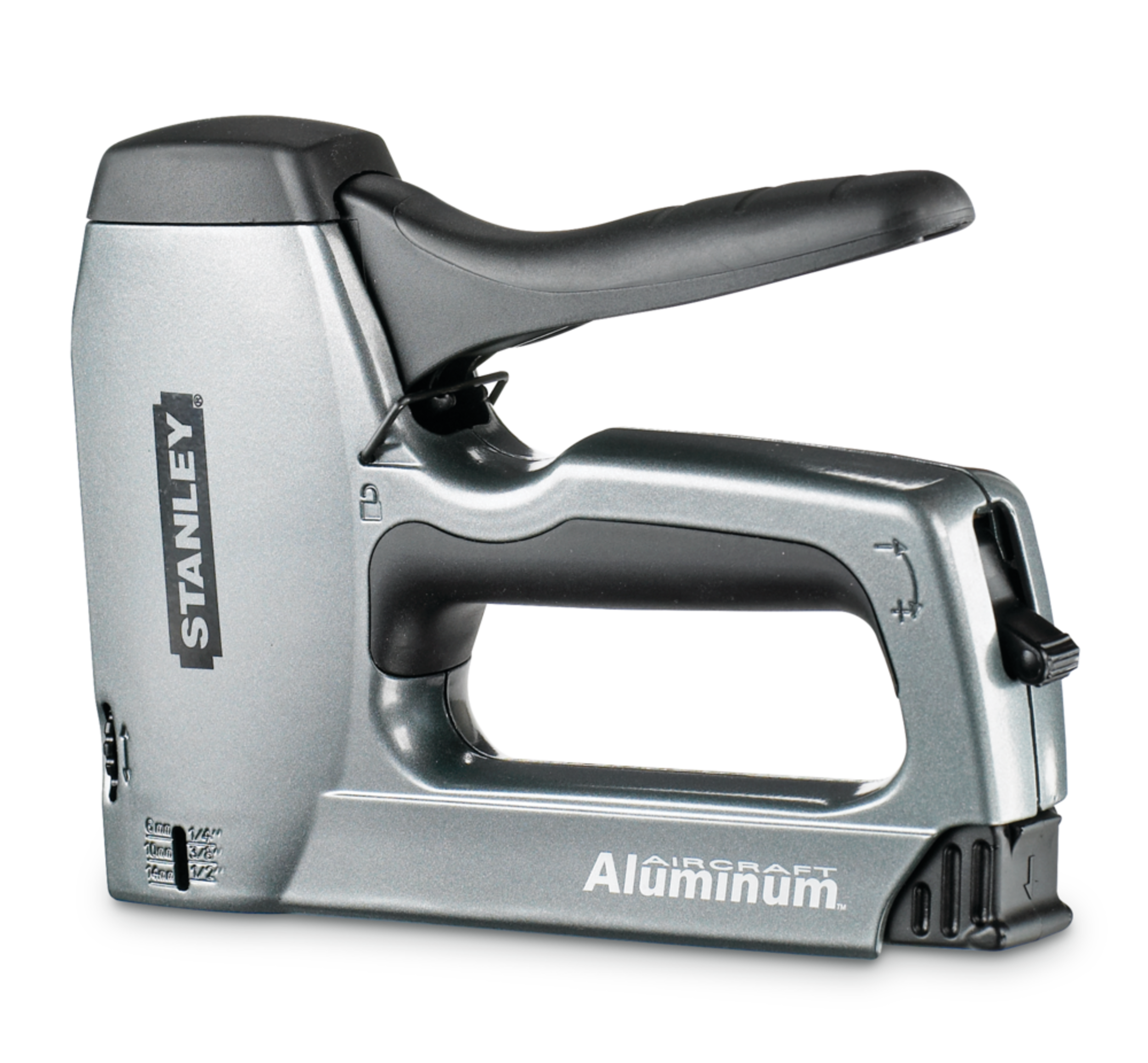 Stanley TR250 3-in-1 SharpShooter Staple Gun, Brad Nailer and Wire Tacker, Fits SharpShooter TA700 or Arrow T-50 Staples Front_Angled_Left