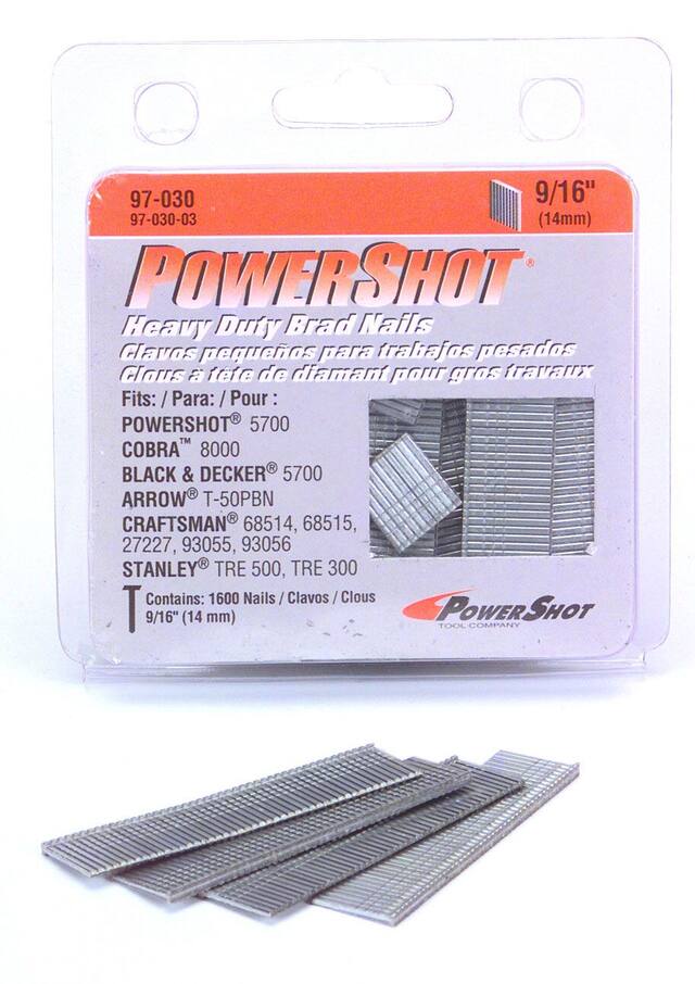 Arrow Fastener 97-030 Genuine PowerShot 9/16-Inch Brad Nails