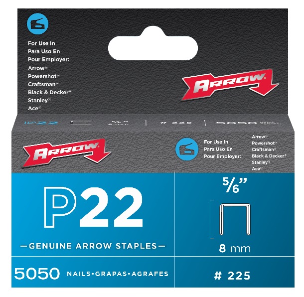 Arrow Heavy Duty Fastener 225 5/16in P22 Staples, 5050pk Canadian Tire