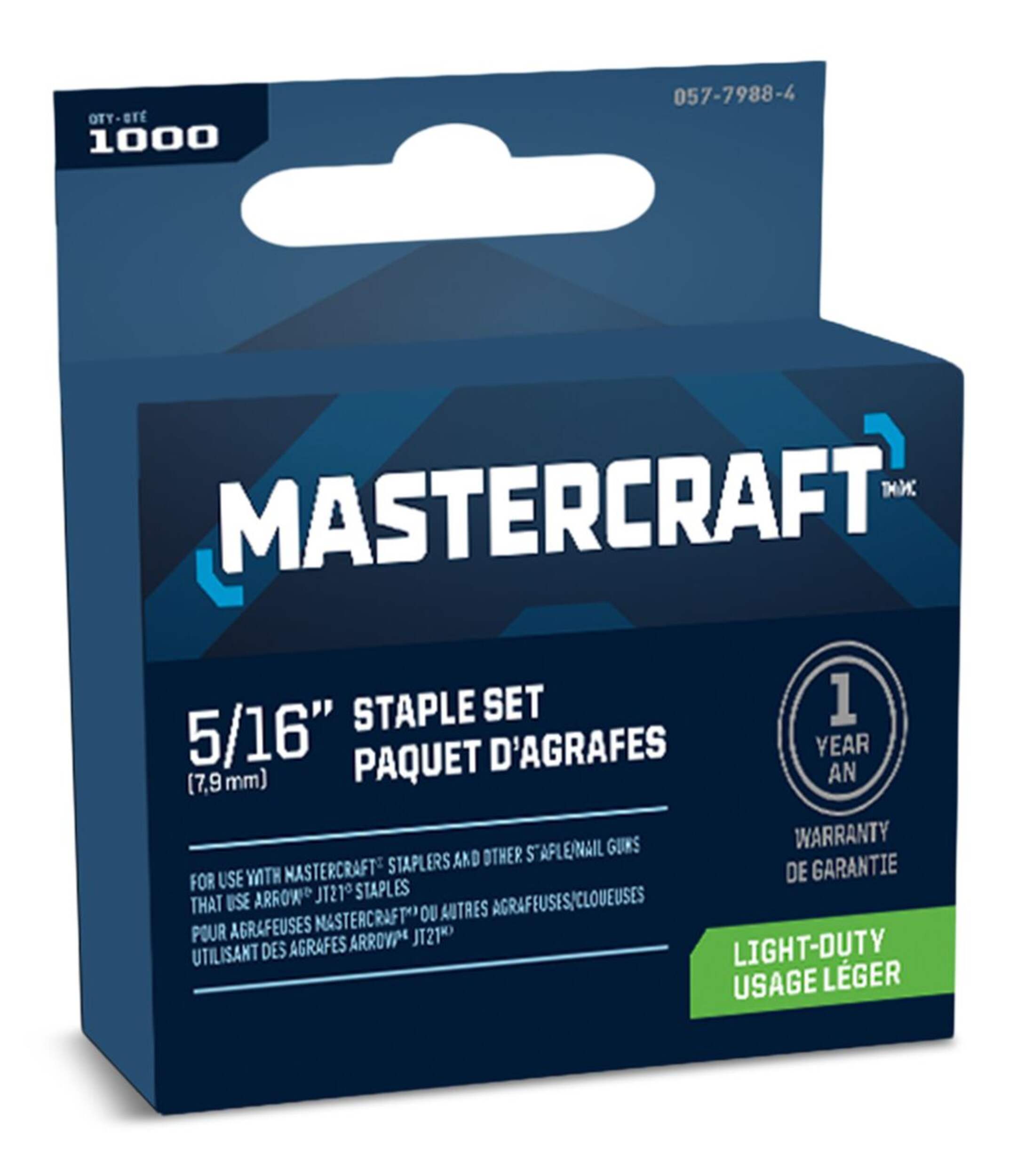 Mastercraft Fastener 5/16in JT21 Staples, 1000pk Canadian Tire