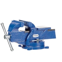 Mastercraft Vise with Swivel Base, 5-in Front_Three_Fourths_Angled_Left