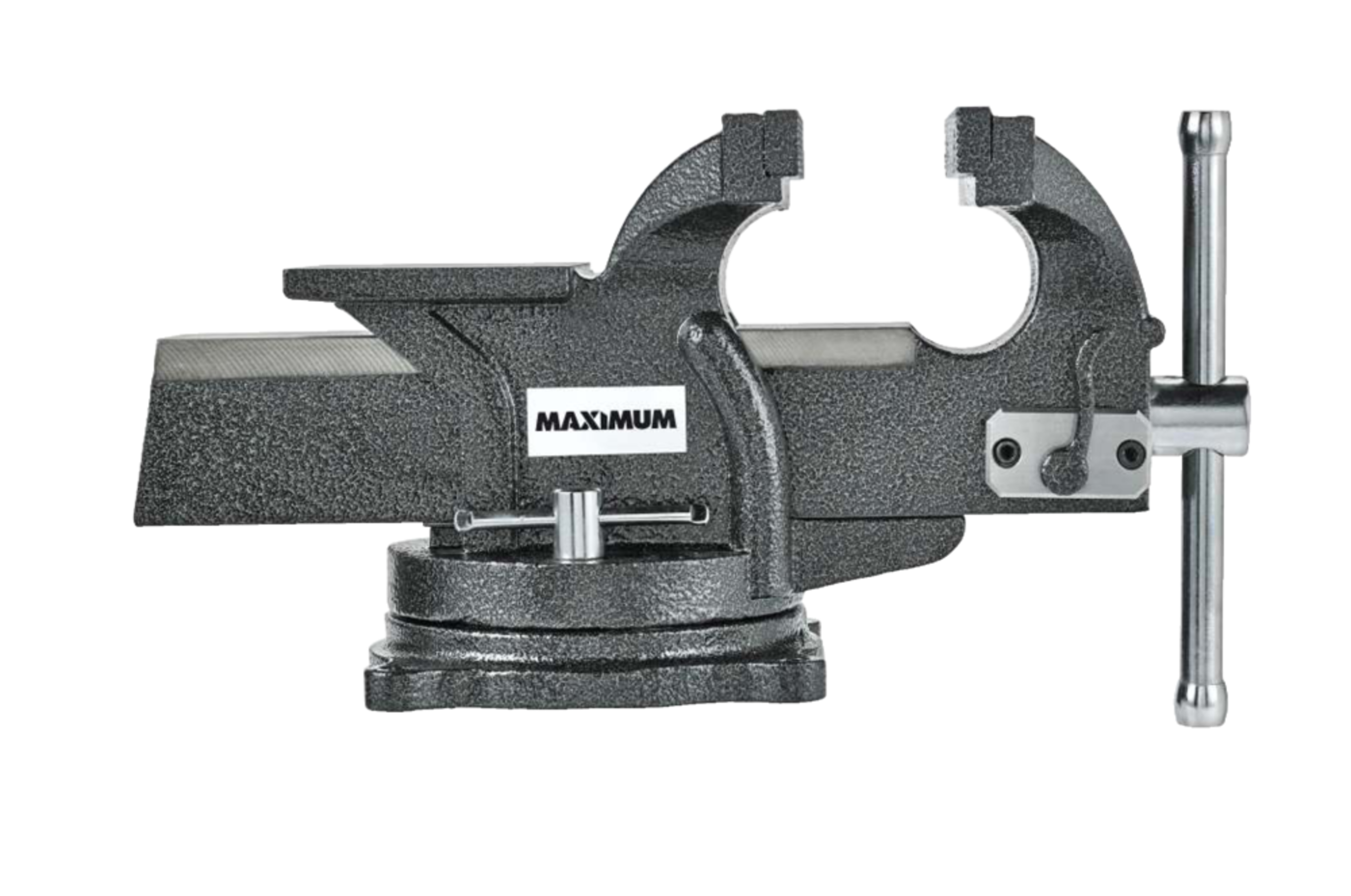 Maximum Utility Bench Vise with 360 Degree Swivel Base, Anvil and Quick Adjust Mechanim Front_Flat