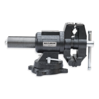 Maximum Heavy Duty Bench Vise with 360 Swivel Base and Anvil Front_Elevated