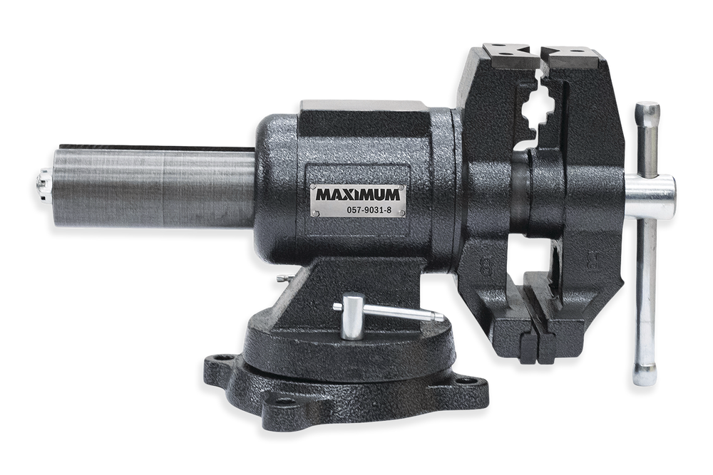 Maximum Heavy Duty Bench Vise with 360 Swivel Base and Anvil Canadian