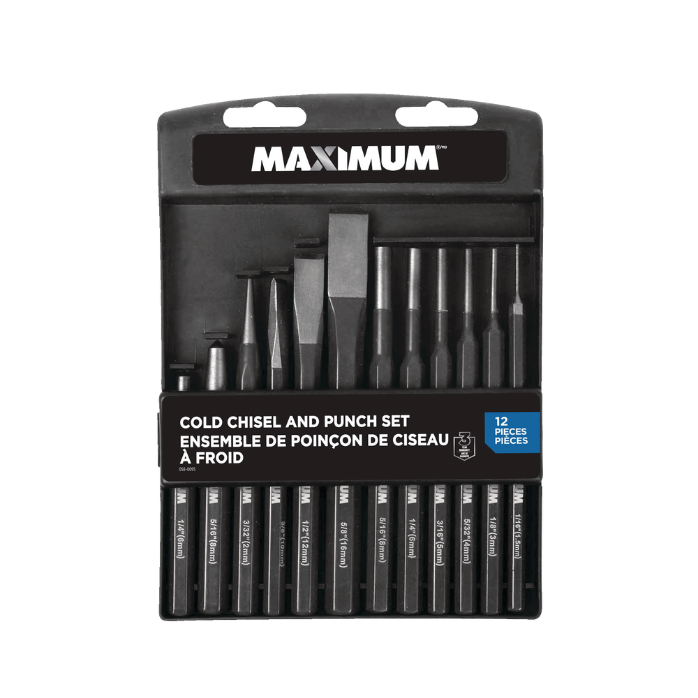 Maximum 12pc Cold Chisel and Punch Set, High Carbon Steel Canadian Tire
