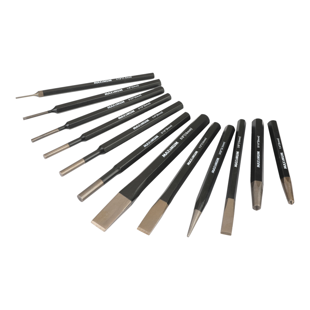 Maximum 12pc Cold Chisel and Punch Set, High Carbon Steel Canadian Tire