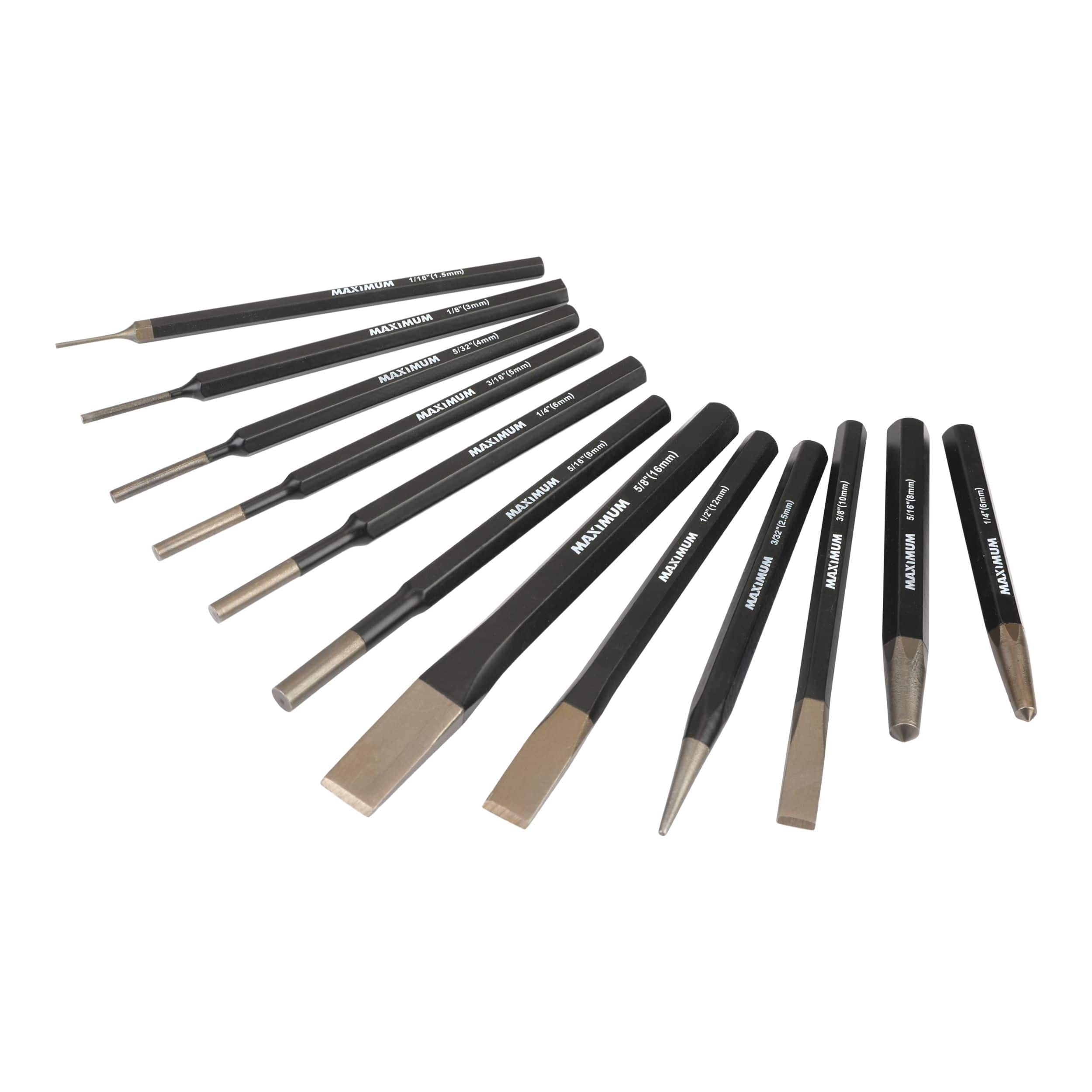 MAXIMUM Cold Chisel Punch Set High Carbon Steel 12 pc Canadian Tire