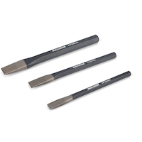 MAXIMUM Hex Shaft Cold Chisel Set, 5/8, 1/2, 3/8, High Carbon Steel, 3-pc