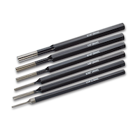 Maximum 6-pc Hardened and Quenched Metal Pin Punch Set, Assorted Sizes