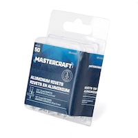 Mastercraft 3/16-in Medium Aluminum Blind / Pop Rivets, 50-pk, Assorted Sizes