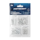 Mastercraft Aluminum Rivet Assortment, Multiple Sizes, 100-pc Front_Flat