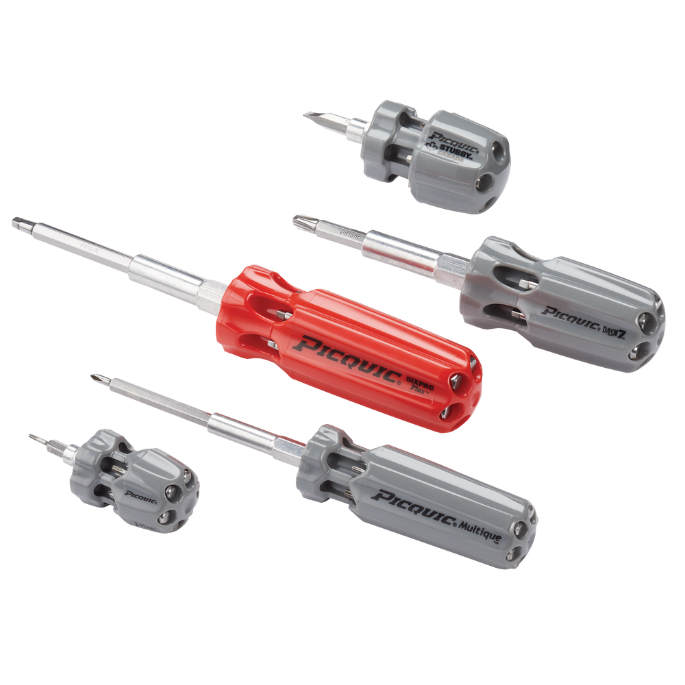 Picquic 40pc Collectors Edition MultiBit Screwdriver Set, 5 Drivers, Grey/Red Canadian Tire