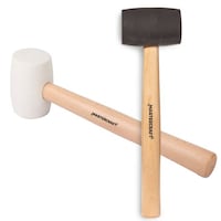 Mastercraft Rubber Mallets with White and Black Head, 2-pk Composite_or_Mixed