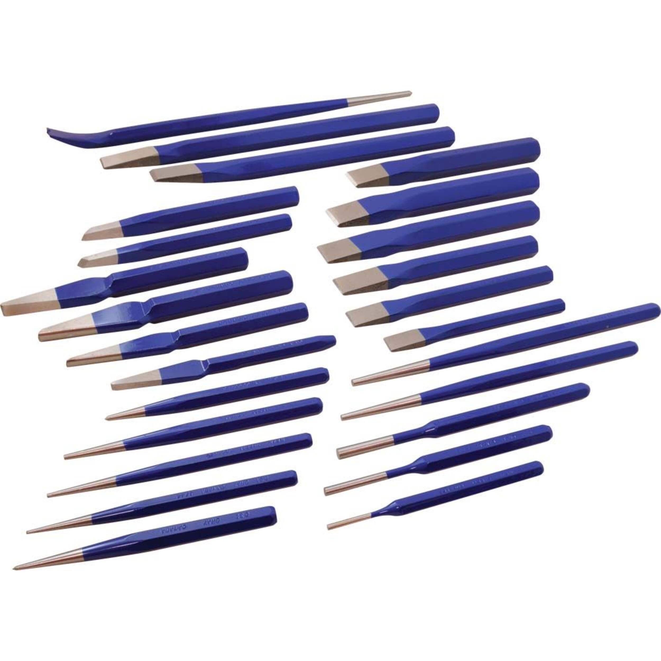 Gray Tools Punch Chisel Set, 25-pc Front_Three_Fourths_Angled_Left