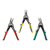 Mastercraft Aviation Snips, Locking Latch, Cr-V Steel, 10-in, 3-pk Front_Flat