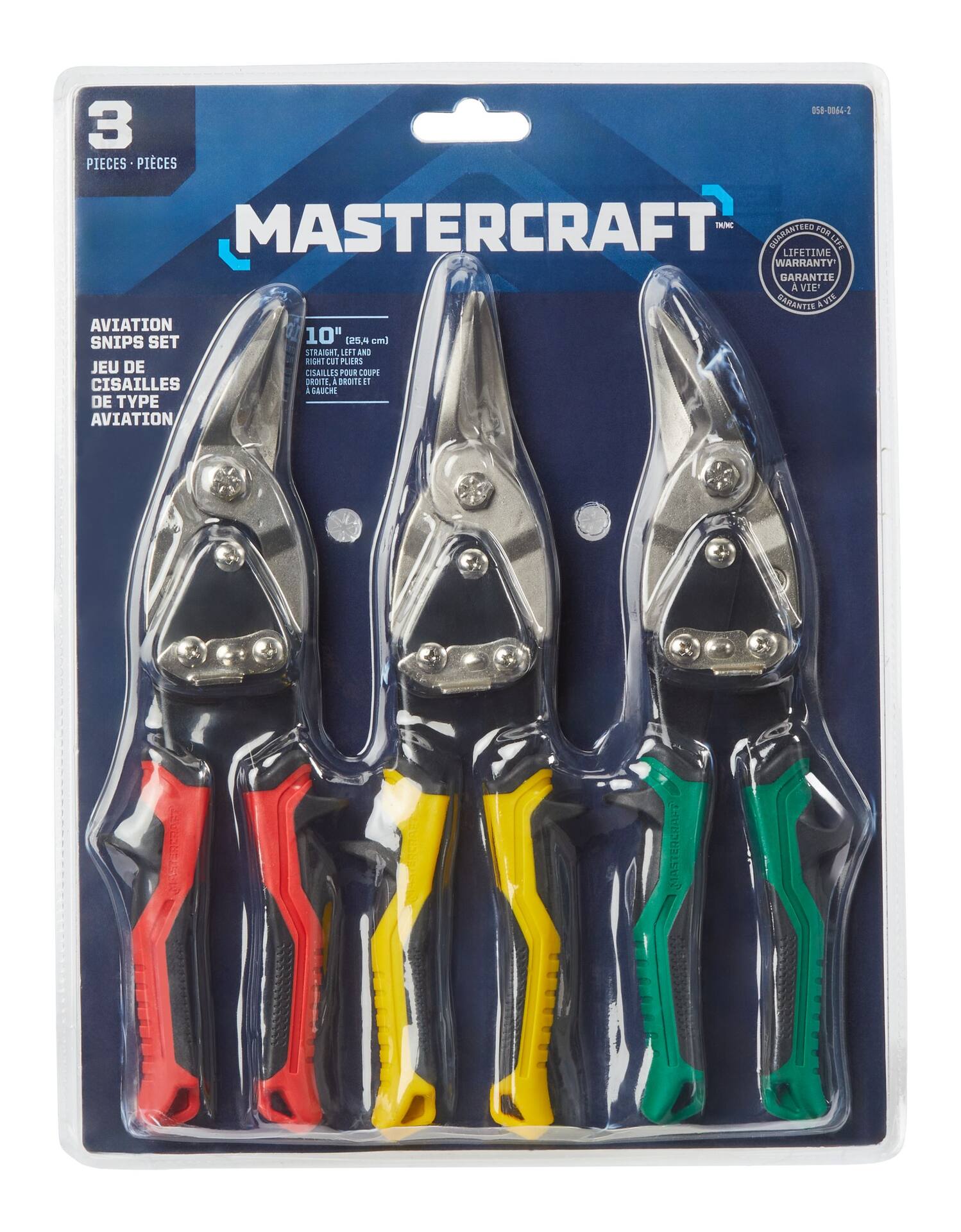 Mastercraft Aviation Snips Locking Latch Cr V Steel 10 in 3 pk Canadian Tire