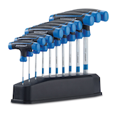 Mastercraft T-Handle Hex Key Set/Allen Wrench Set, Metric, Rust Resistant, Cr-V Steel, 10-pc Front_Three_Fourths_Angled_Left
