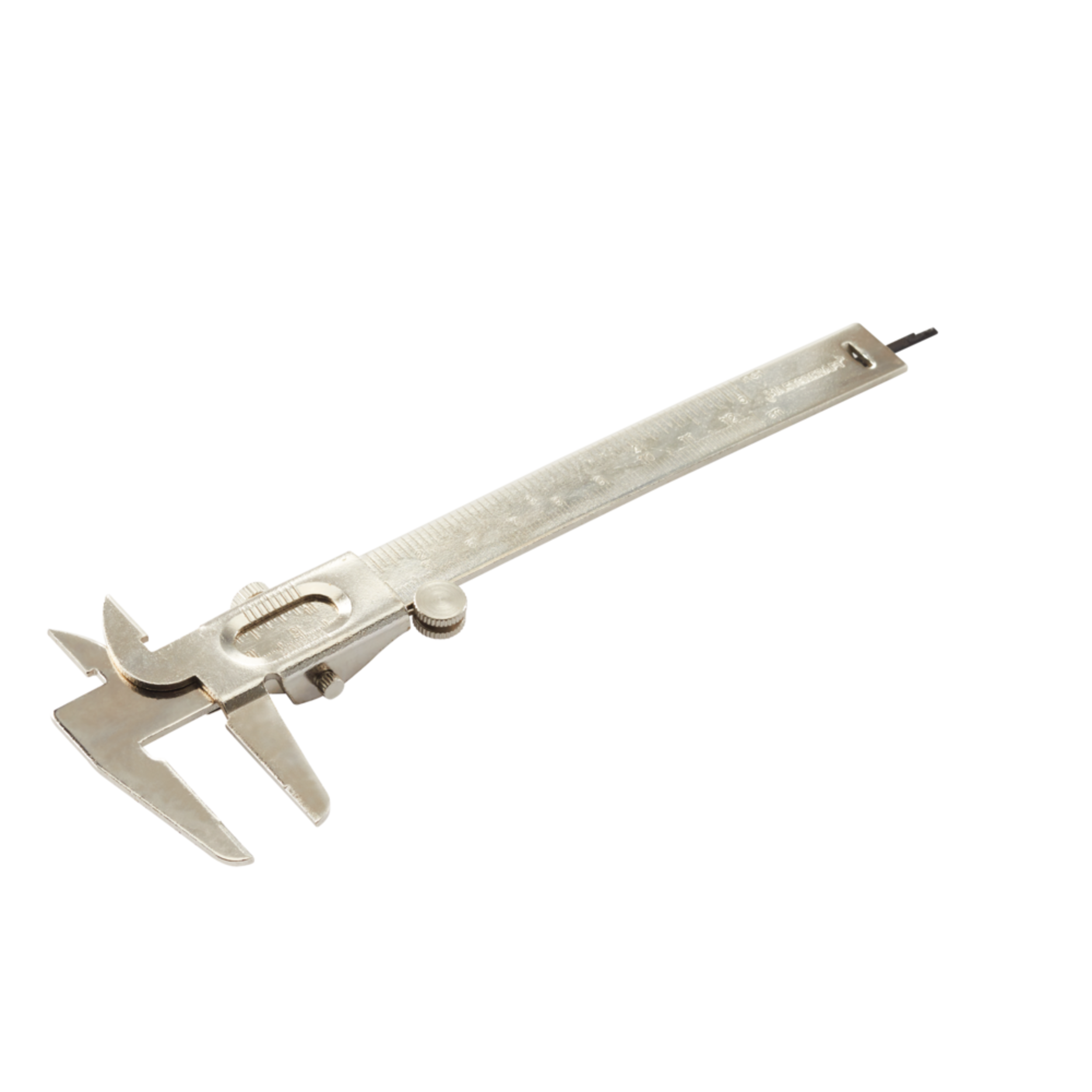 Mastercraft Vernier Caliper, Imperial/Metric, 3 Way Measuring, Rust Resistant, 3.7¼-in x 2½-in x 3/8-in Front_Three_Fourths_Angled_Left