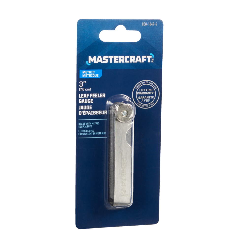 Mastercraft 26 Leaf Feeler Gauge, Imperial with Metric Equivalents ...
