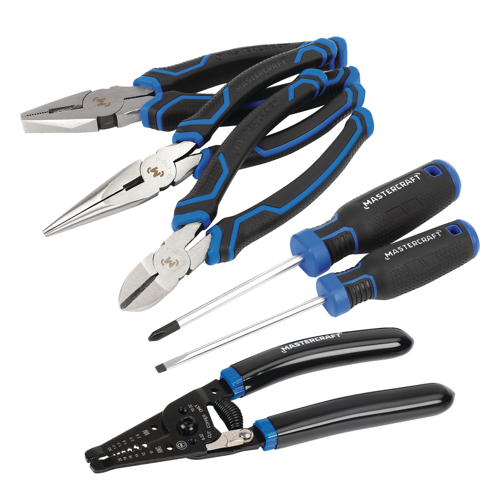 Mastercraft Pliers & Screwdriver Set, Comfort Grip, Rust Resistant