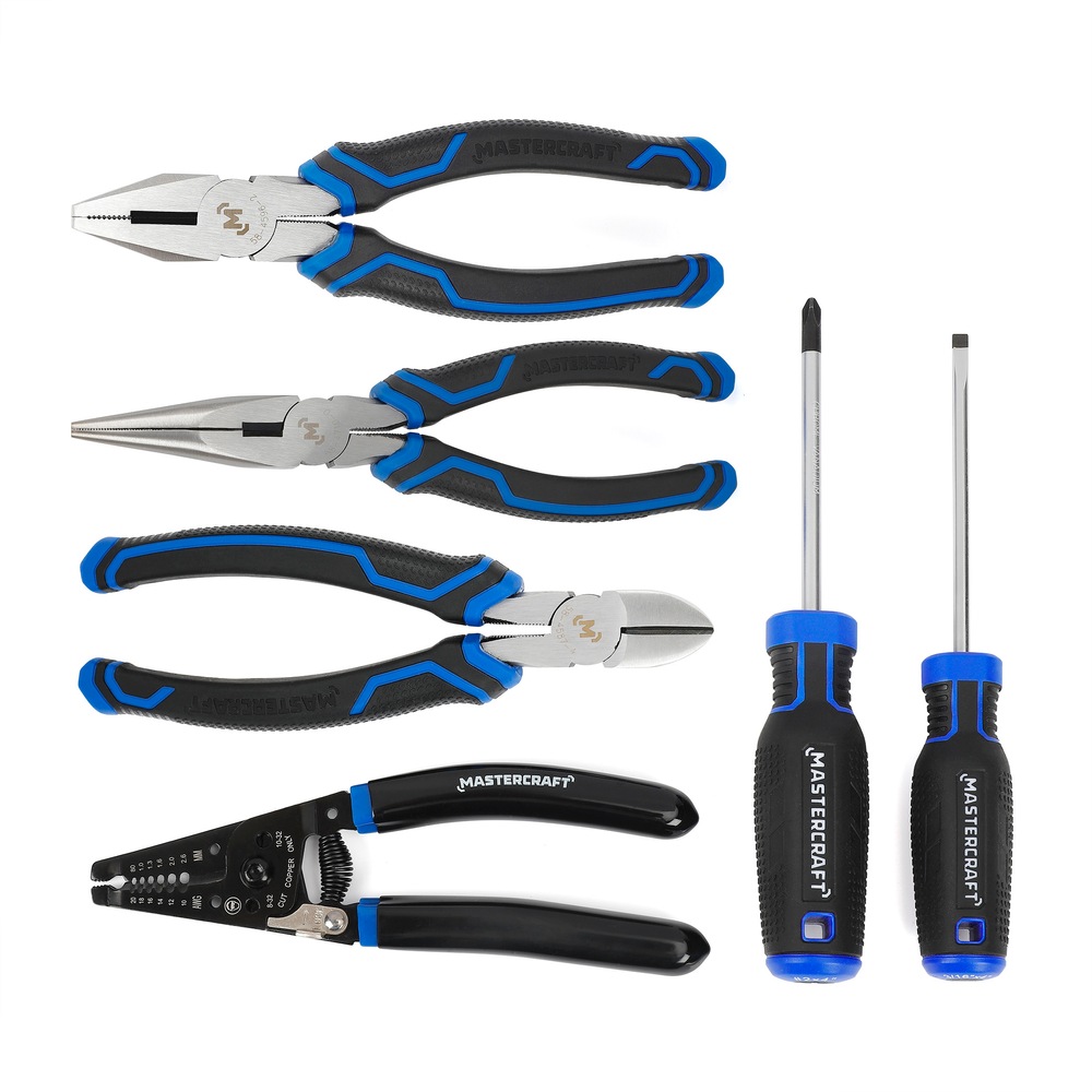 Mastercraft Pliers & Screwdriver Set, Comfort Grip, Rust Resistant