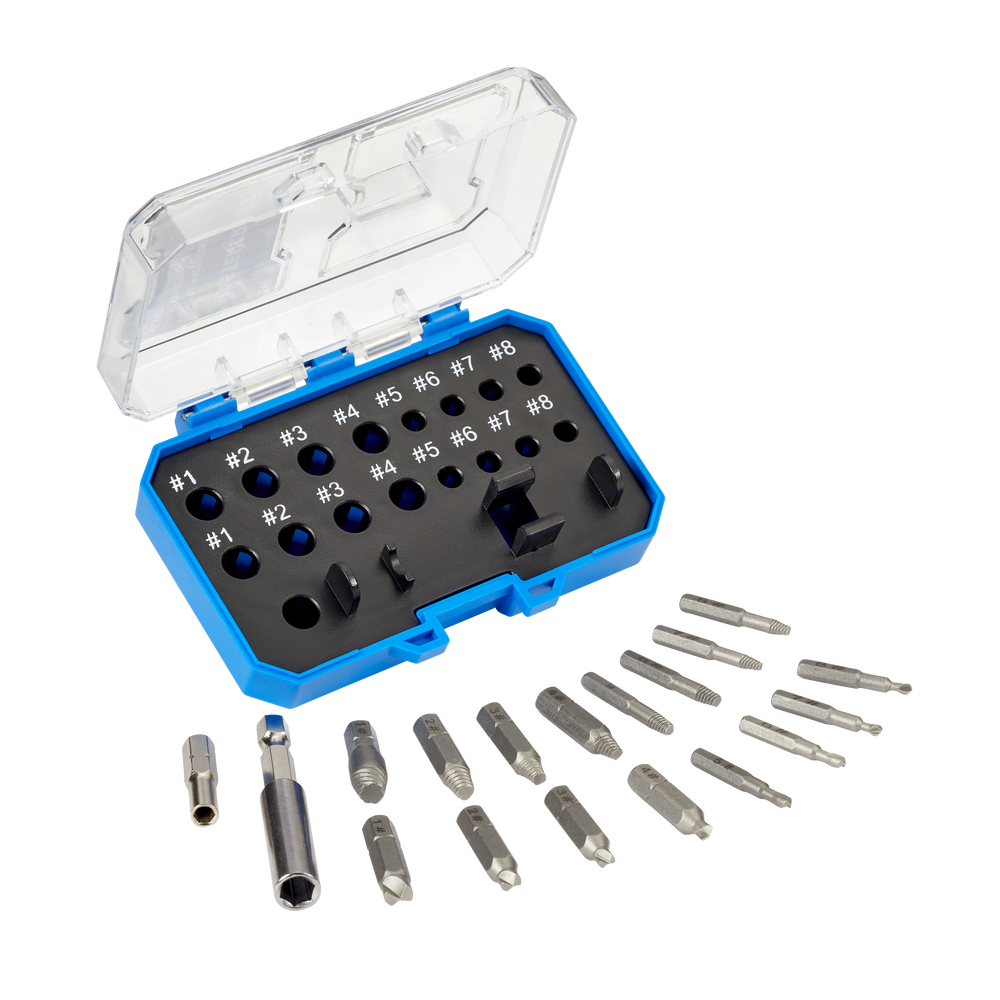 Mastercraft Screw Extractor Set with Hard Case, 18pc Canadian Tire