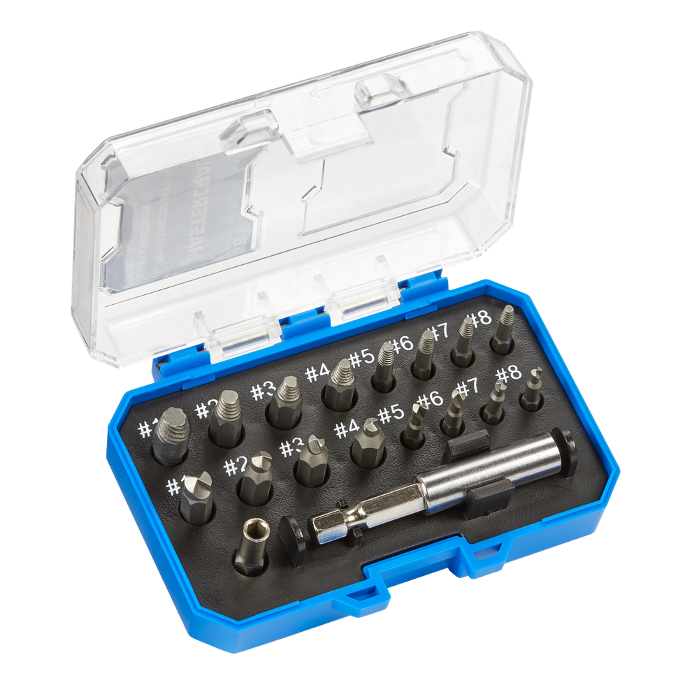 Mastercraft Screw Extractor Set with Hard Case, 18pc Canadian Tire