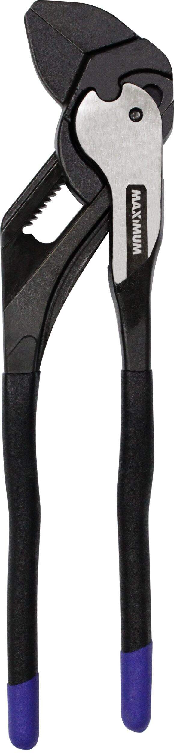 MAXIMUM Pliers Wrench, Smooth Jaws, Black Oxide Coating, Rust Resistant, Colour Coded Tips, 10-in Front_Flat