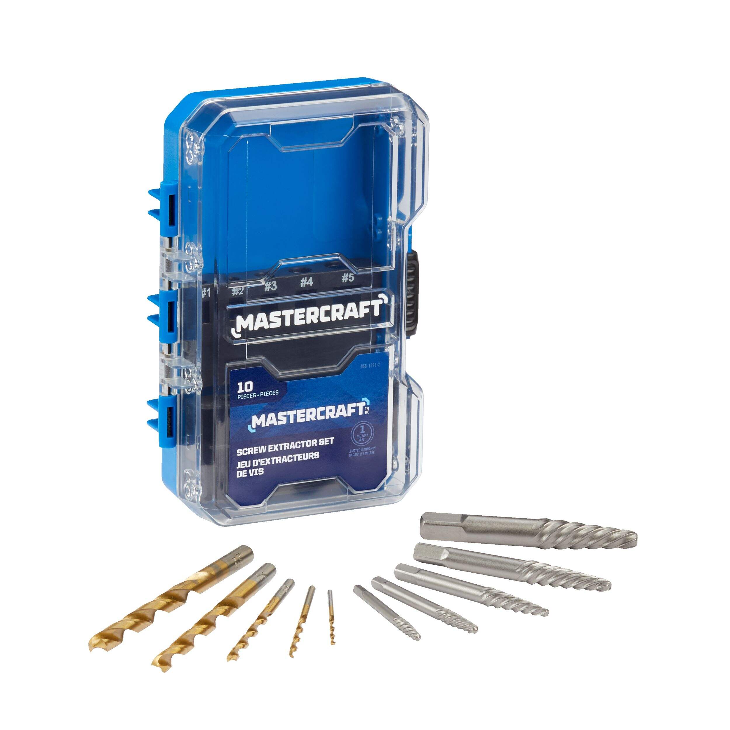 Mastercraft Screw Extractor & Drill Bit Set with Heavy Duty Carrying
