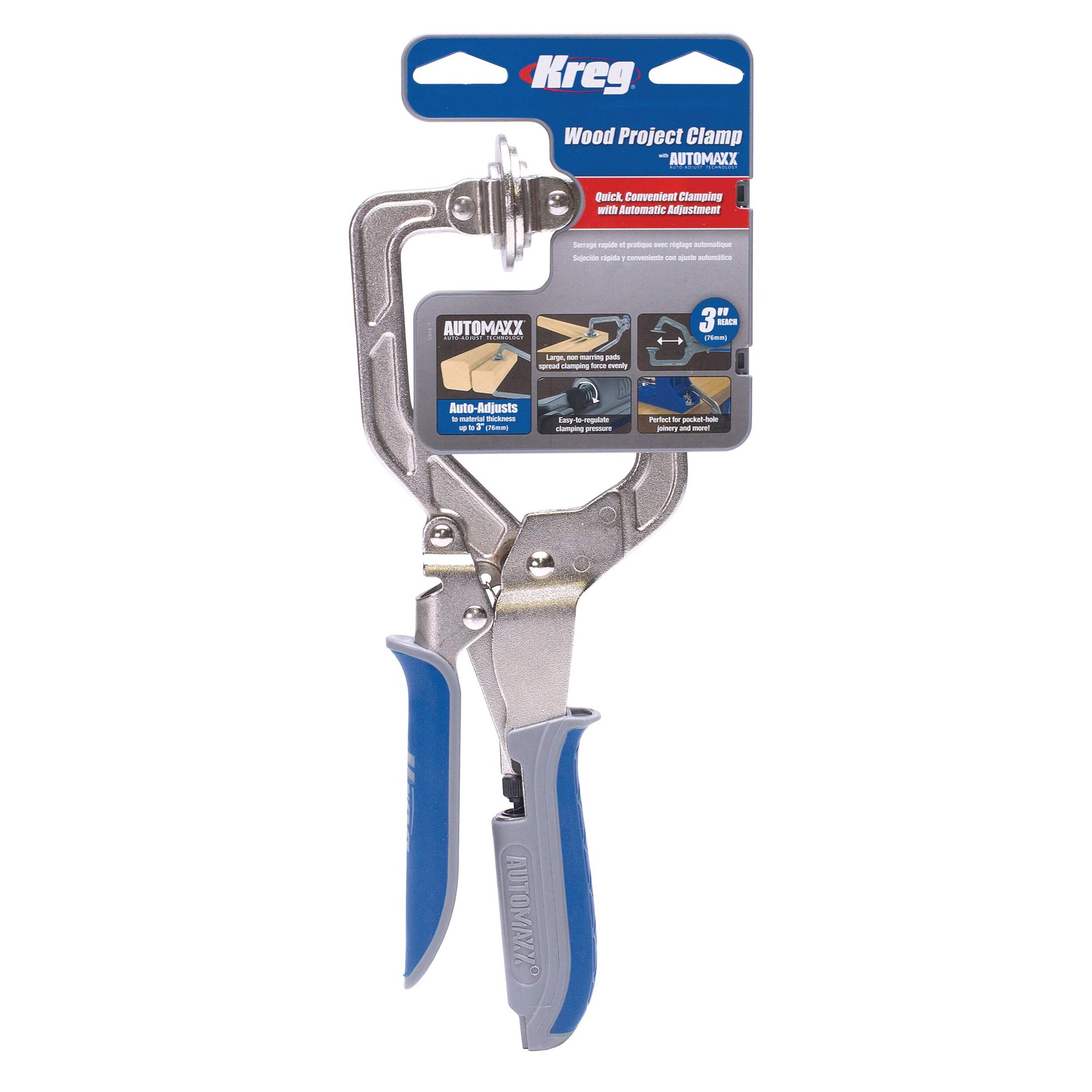 Kreg Wood Project Clamp, 3-in Front_Flat