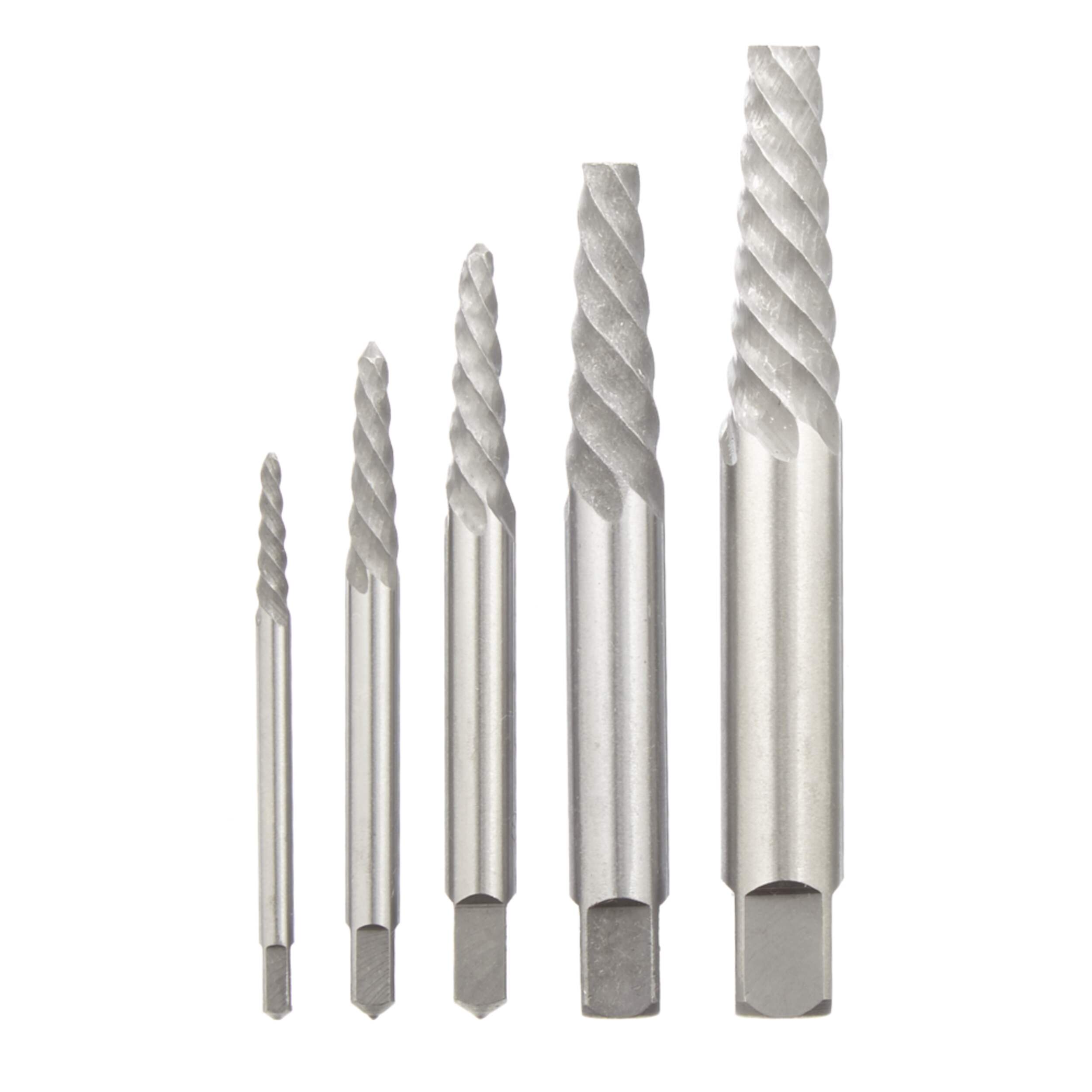 Mastercraft Screw Extractor Set, CrV Steel, Sizes 1 to 5, 5pc