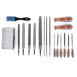 Certified Metal File Set with Convenient Carrying Pouch, High Carbon Steel, 17-pc Composite_or_Mixed