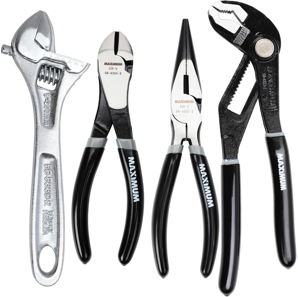MAXIMUM Pliers & Wrench Set, 4pc Canadian Tire