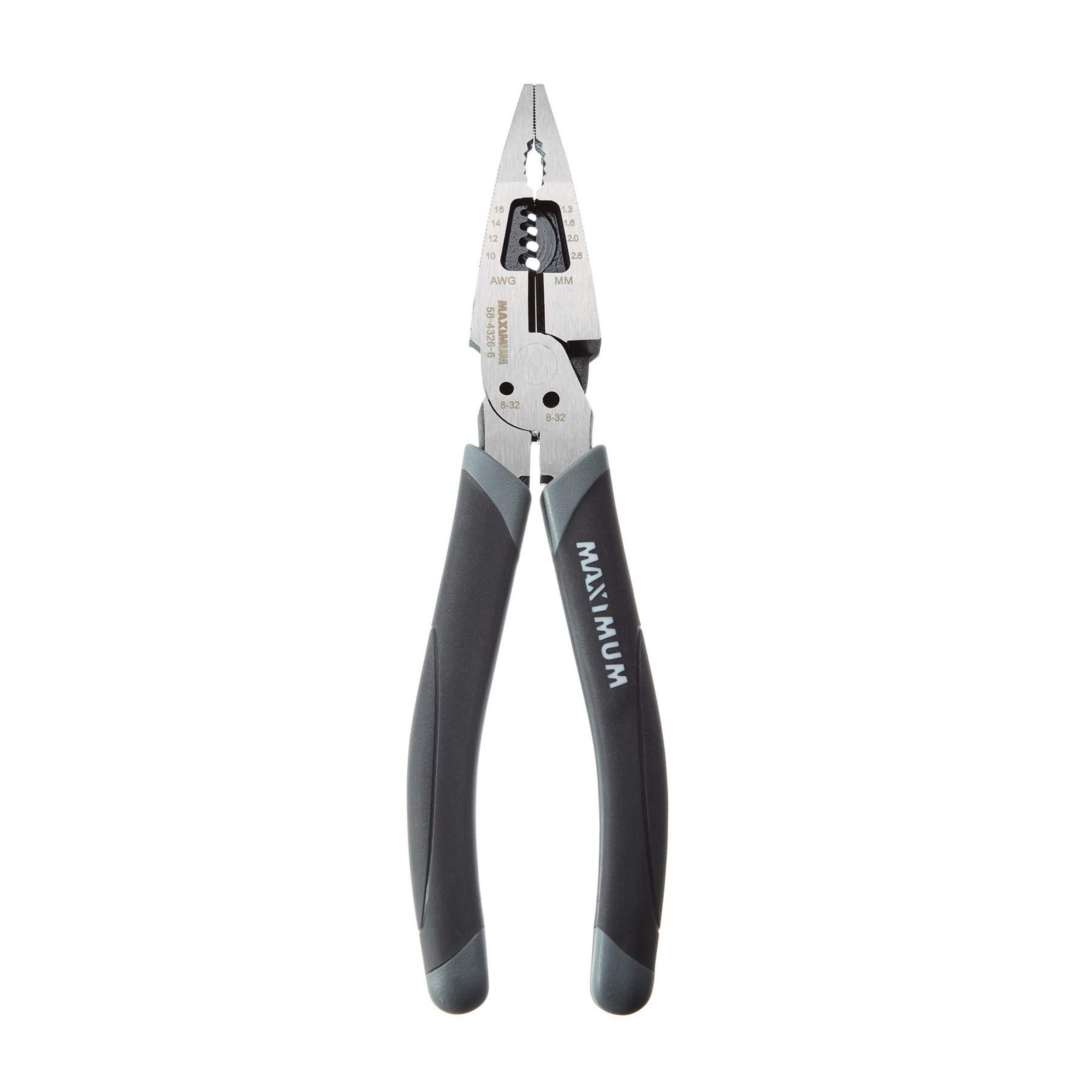MAXIMUM All Purpose Longnose Plier, 8-in Front_Flat
