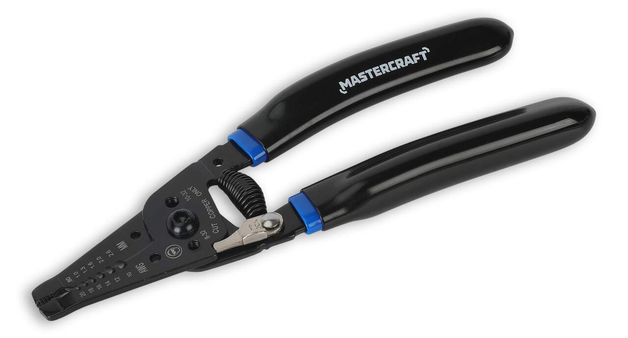Mastercraft 10-22 Gauge Wire Stripper, Comfort Grip Handles, High Carbon  Heat Treated Steel