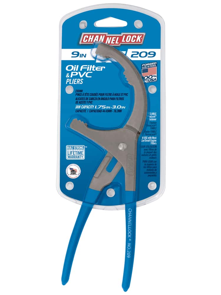Channellock 209 9-Inch Oil Filter and PVC Plier 4-Pack 