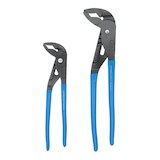 Channellock® Griplock Tongue-And-Groove Pliers Set, PermaLock Fastener, Comfort Grip, 2-pk Front_Flat