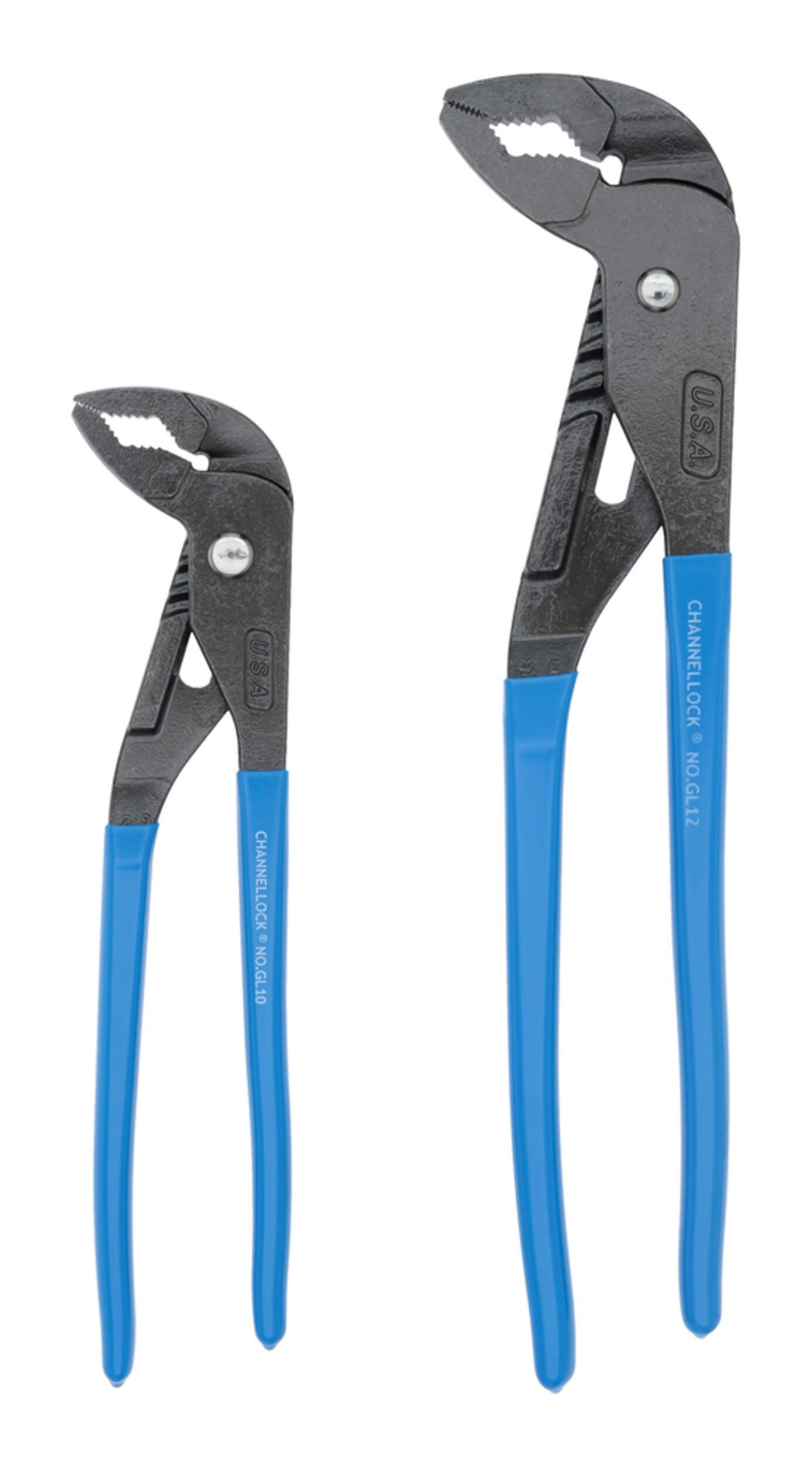 Channellock® GLS1 TongueAndGroove Pliers Set, PermaLock Fastener, Ergonomic Handles, 2pc
