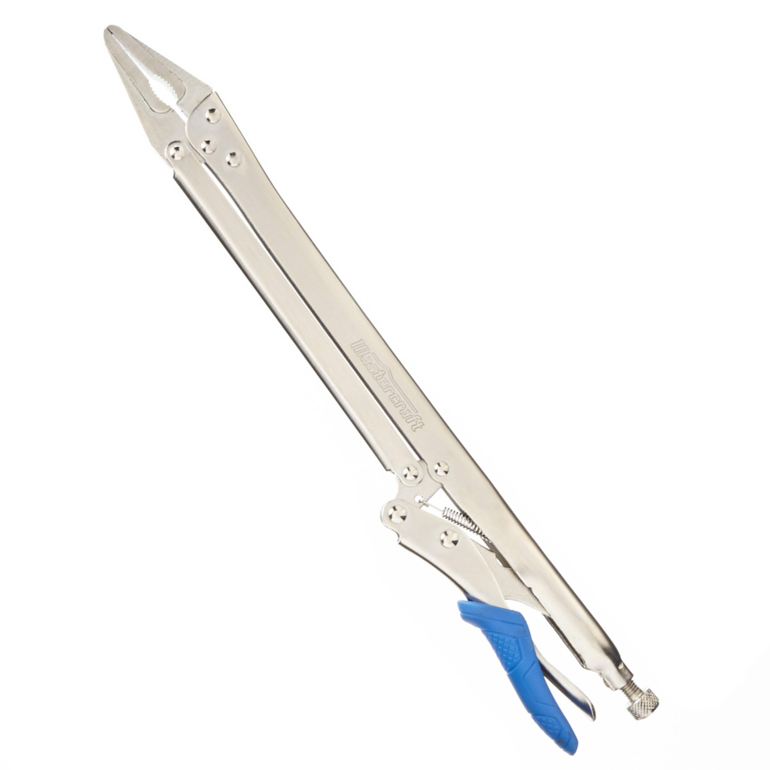 Mastercraft Long Reach Locking Plier, 1-1/4-in Jaw Opening, Easy Release Trigger, 15-in Side_Left