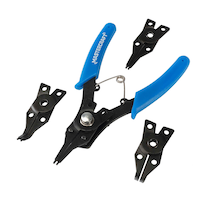 Mastercraft Convertible Retaining/Snap Ring Pliers Set with 3 Interchangeable Jaws, 10-15 mm