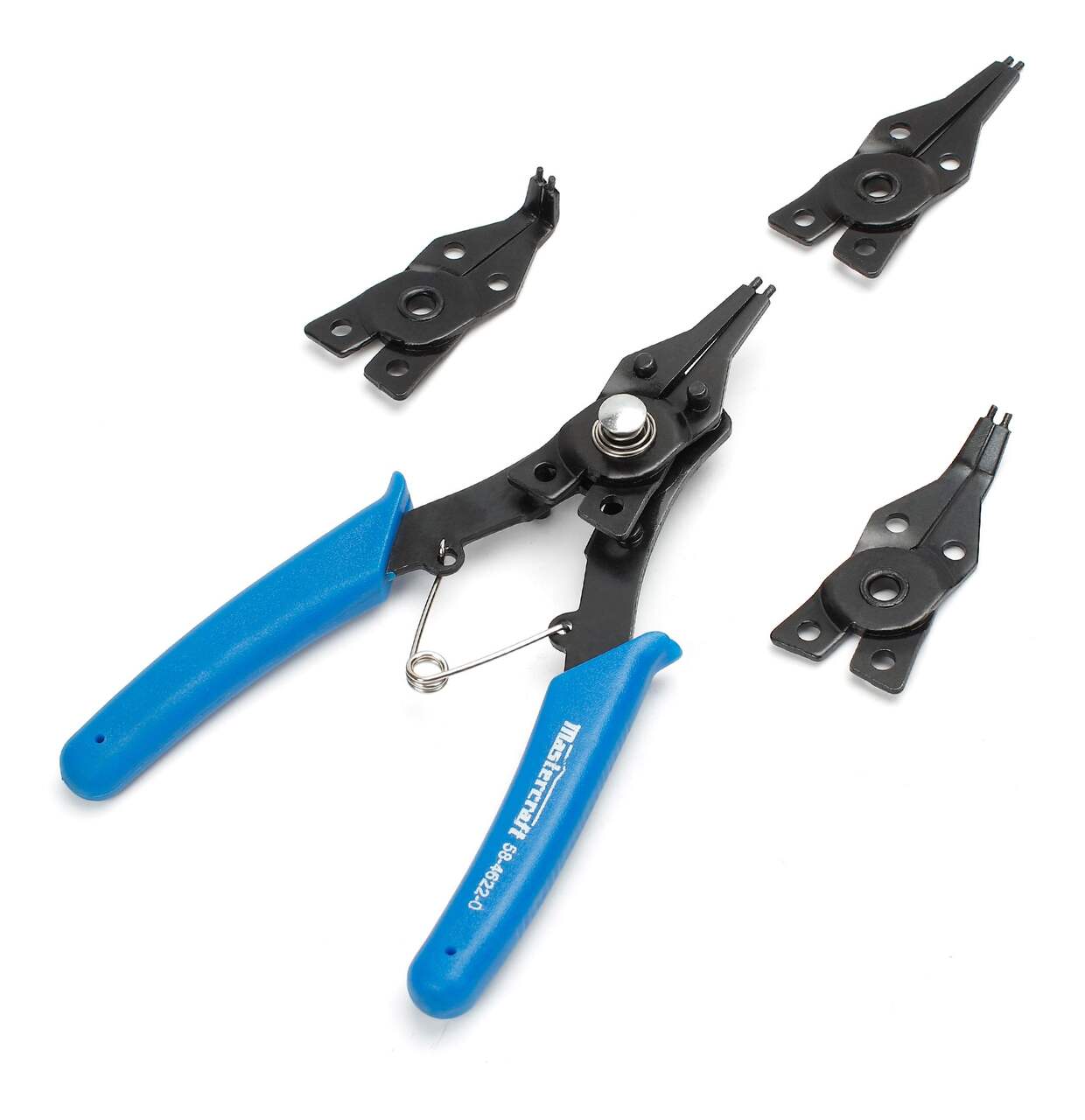 Mastercraft Convertible Retaining/Snap Ring Pliers Set with 3  Interchangeable Jaws 10-15mm