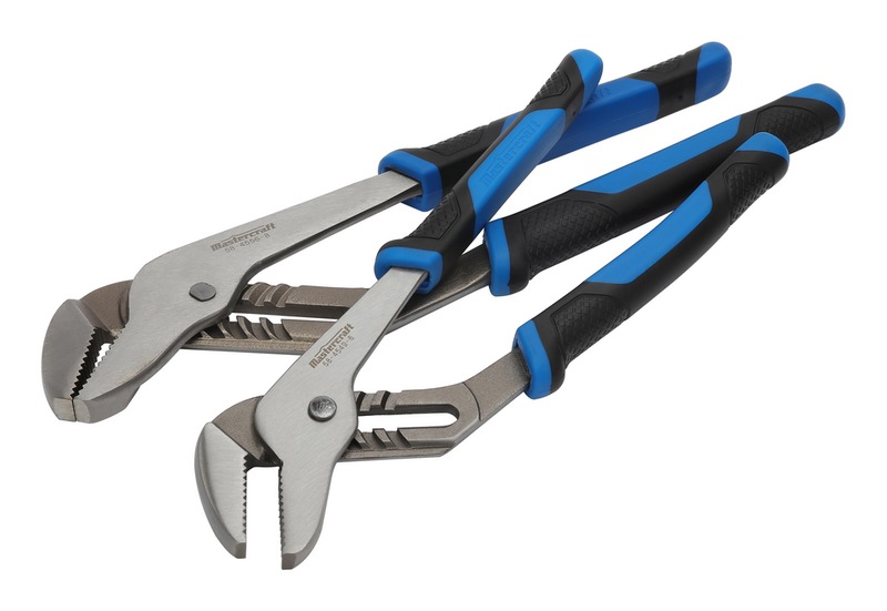 Mastercraft Tongue & Groove Pliers Set, Comfort Grip DoubleShot Handles, Rust Resistant, 2pc