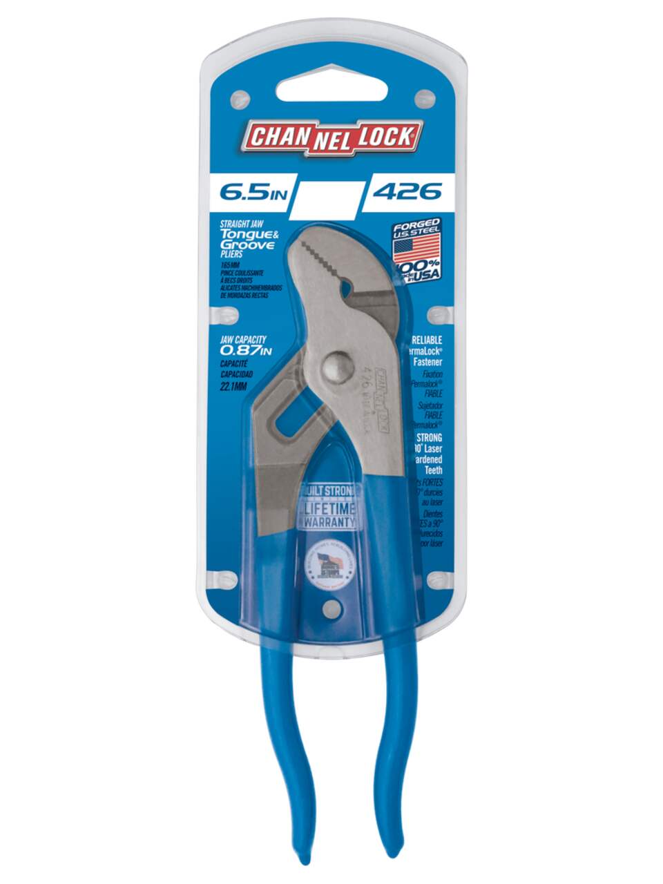 Channellock® 426 Straight Tongue & Groove Pliers, 7/8-in Jaw