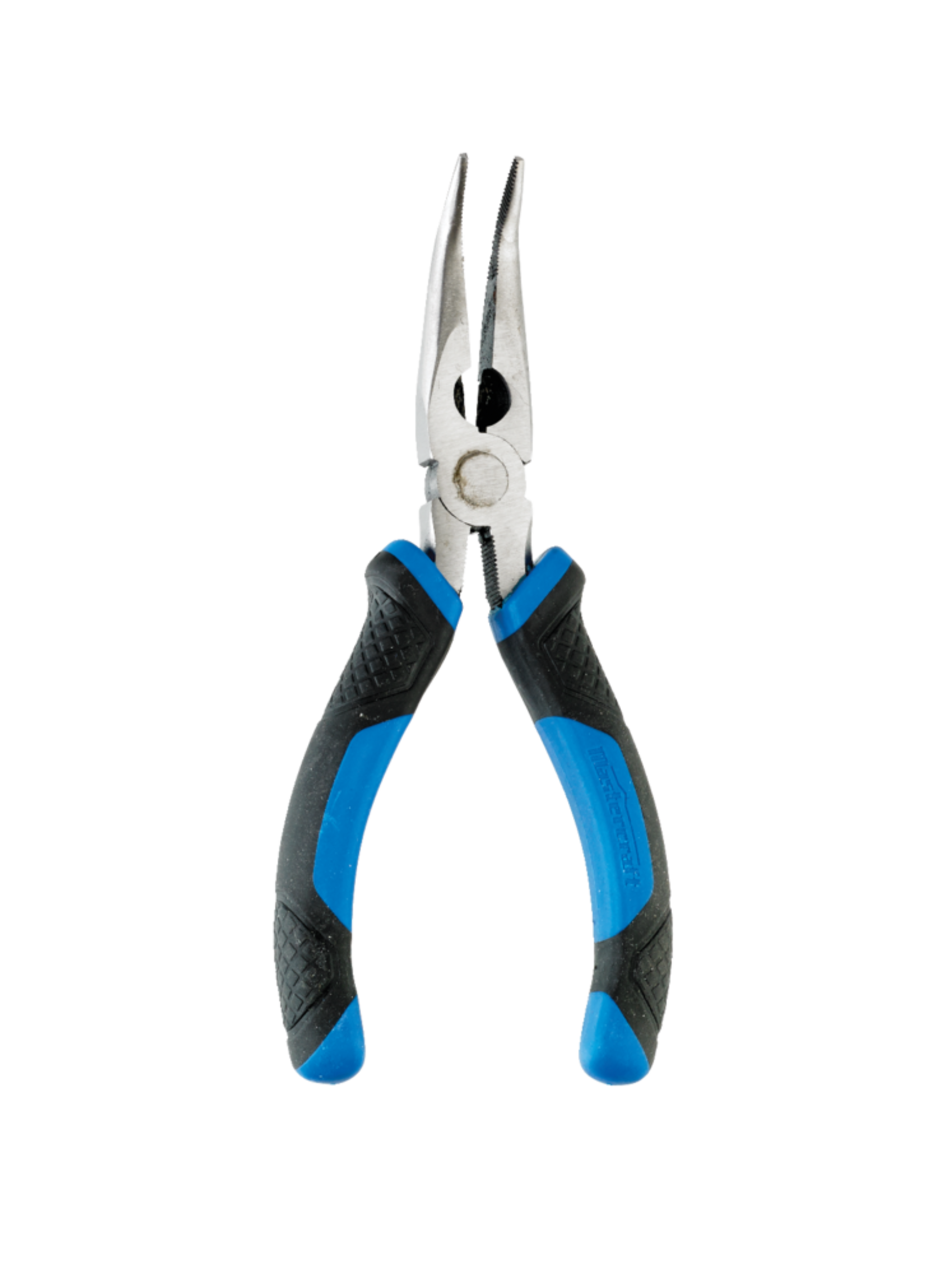 Mastercraft Bent Nose Pliers, Chrome Finish, High Carbon Steel, 6-in Front_Angled_Right