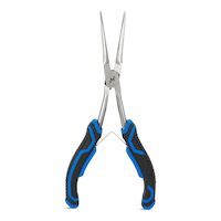 Mastercraft Long Reach Mini Needle Nose Pliers, Micro Chrome Finish, High Carbon Steel, 7-1/4-in Front_Flat