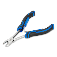 Mastercraft Mini Extra Long Diagonal Cutting Pliers, Micro Chrome Finish, High Carbon Steel, 7-1/4-in Front_Angled_Left