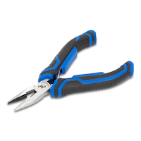 Mastercraft Mini Long Nose Pliers, Comfort Grip, Micro Chrome Finish, High Carbon Steel, 5-in